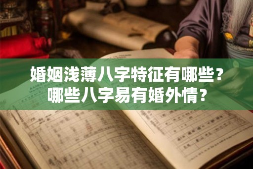 婚姻浅薄八字特征有哪些？哪些八字易有婚外情？