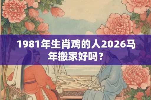 1981年生肖鸡的人2026马年搬家好吗？