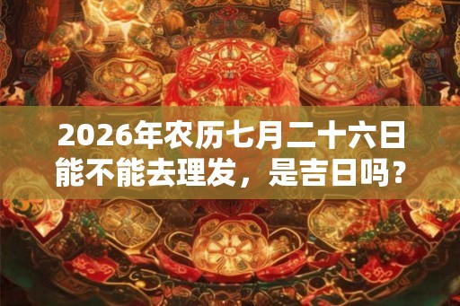 2026年农历七月二十六日能不能去理发，是吉日吗？