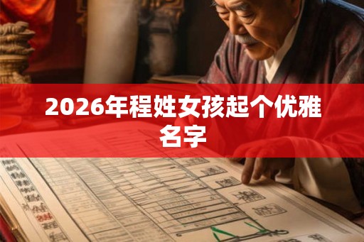 2026年程姓女孩起个优雅名字