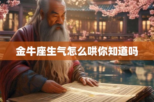 金牛座生气怎么哄你知道吗 金牛座生气怎么哄你知道吗
