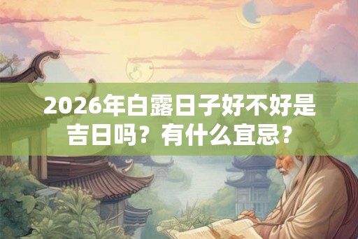 2026年白露日子好不好是吉日吗？有什么宜忌？