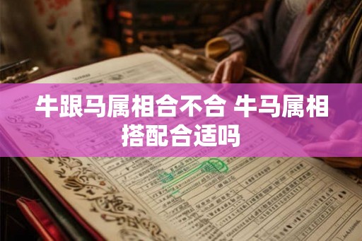 牛跟马属相合不合 牛马属相搭配合适吗