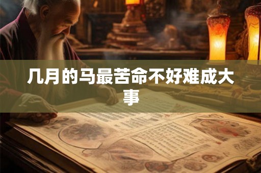 几月的马最苦命不好难成大事