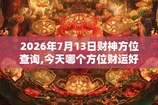 2026年7月13日财神方位查询,今天哪个方位财运好