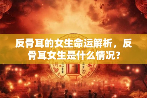反骨耳的女生命运解析，反骨耳女生是什么情况？