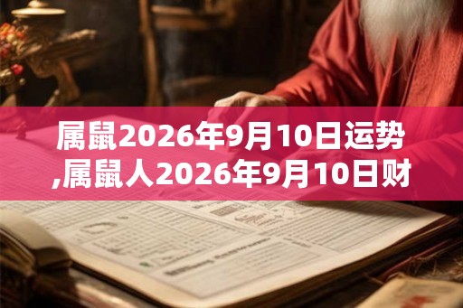 属鼠2026年9月10日运势,属鼠人2026年9月10日财运,生肖鼠2026年9月10日运势