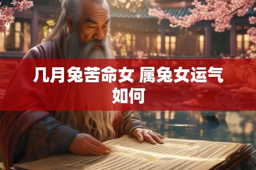 几月兔苦命女 属兔女运气如何