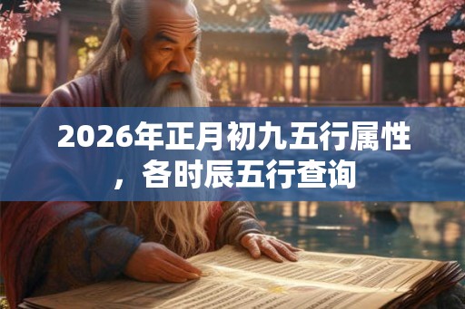 2026年正月初九五行属性，各时辰五行查询