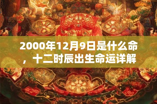 2000年12月9日是什么命，十二时辰出生命运详解