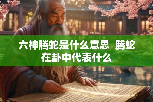 六神腾蛇是什么意思  腾蛇在卦中代表什么