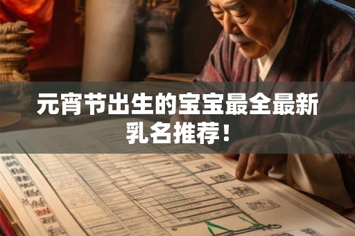 元宵节出生的宝宝最全最新乳名推荐！