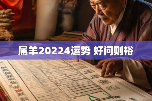 属羊20224运势 好问则裕