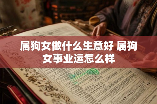 属狗女做什么生意好 属狗女事业运怎么样 属狗女做什么生意好 属狗女事业运怎么样