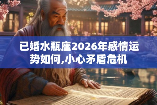已婚水瓶座2026年感情运势如何,小心矛盾危机