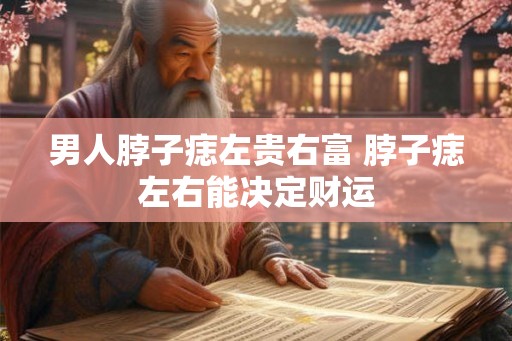男人脖子痣左贵右富 脖子痣左右能决定财运 男人脖子痣左贵右富 脖子痣左右能决定财运