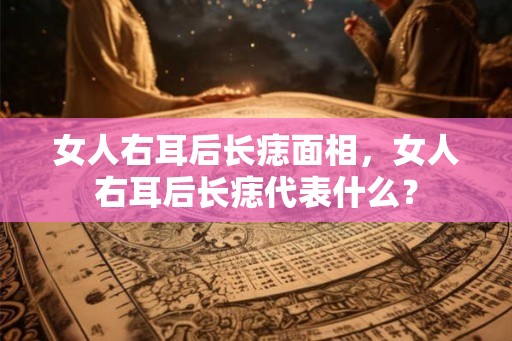 女人右耳后长痣面相,女人右耳后长痣代表什么? 女人右耳后长痣面相,女人右耳后长痣代表什么?