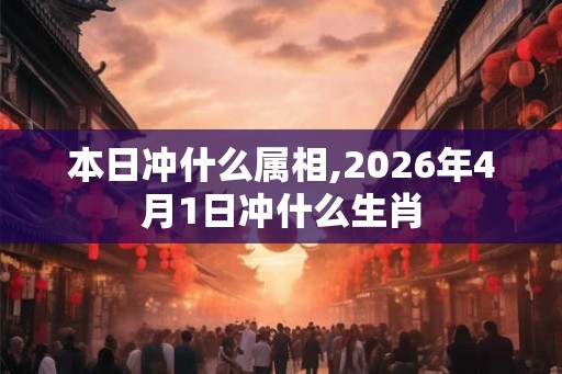 本日冲什么属相,2026年4月1日冲什么生肖
