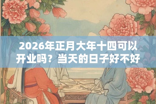 2026年正月大年十四可以开业吗？当天的日子好不好？