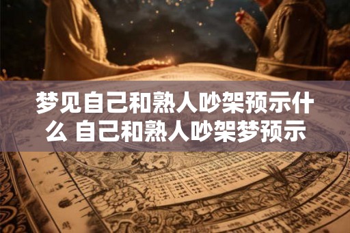 梦见自己和熟人吵架预示什么 自己和熟人吵架梦预示什么