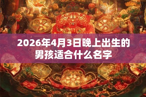 2026年4月3日晚上出生的男孩适合什么名字