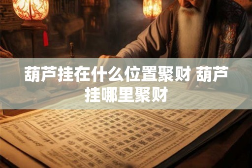 葫芦挂在什么位置聚财 葫芦挂哪里聚财
