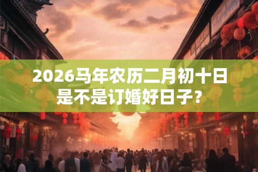 2026马年农历二月初十日是不是订婚好日子？