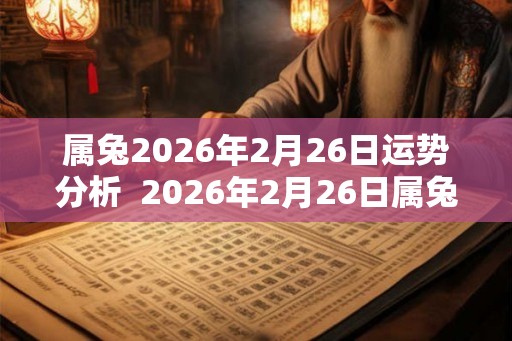 属兔2026年2月26日运势分析  2026年2月26日属兔今日运势