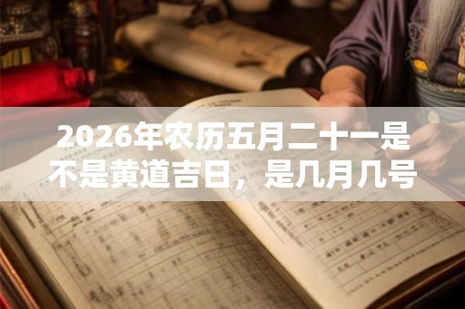 2026年农历五月二十一是不是黄道吉日，是几月几号？