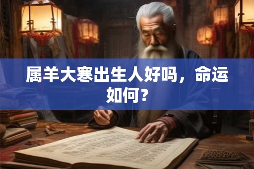 属羊大寒出生人好吗，命运如何？
