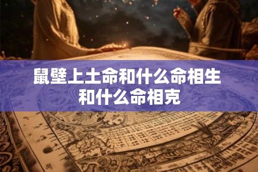 鼠壁上土命和什么命相生 和什么命相克