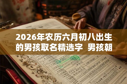 2026年农历六月初八出生的男孩取名精选字  男孩朝气蓬勃的名字