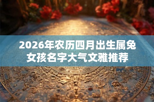 2026年农历四月出生属兔女孩名字大气文雅推荐