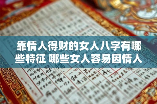 靠情人得财的女人八字有哪些特征 哪些女人容易因情人而得财