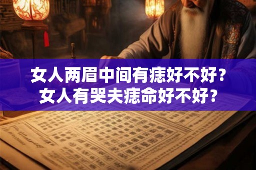 女人两眉中间有痣好不好?女人有哭夫痣命好不好? 女人两眉中间有痣好不好?女人有哭夫痣命好不好?