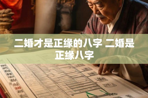 二婚才是正缘的八字 二婚是正缘八字