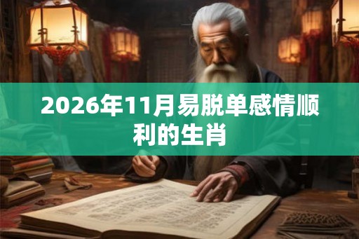 2026年11月易脱单感情顺利的生肖