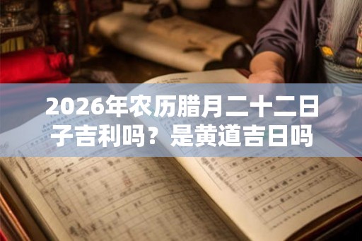 2026年农历腊月二十二日子吉利吗？是黄道吉日吗
