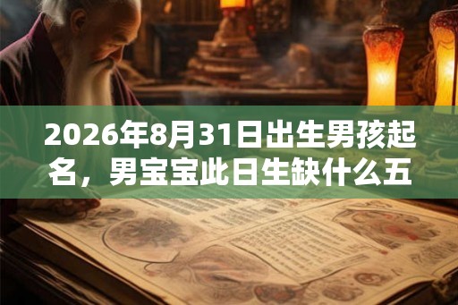 2026年8月31日出生男孩起名，男宝宝此日生缺什么五行？