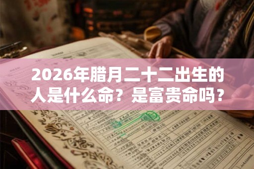 2026年腊月二十二出生的人是什么命？是富贵命吗？