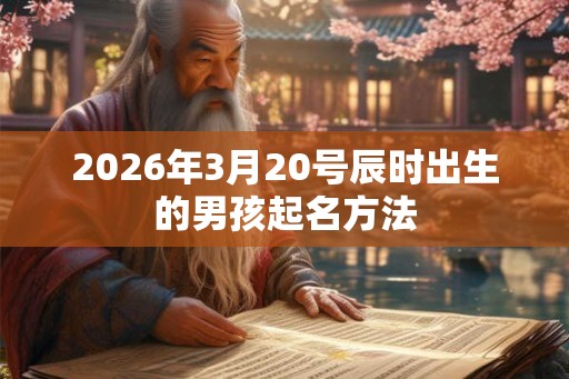 2026年3月20号辰时出生的男孩起名方法 2026年3月20号辰时出生的男孩起名方法