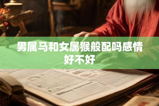 男属马和女属猴般配吗感情好不好