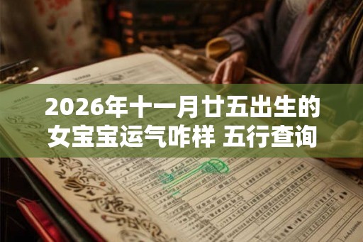 2026年十一月廿五出生的女宝宝运气咋样 五行查询