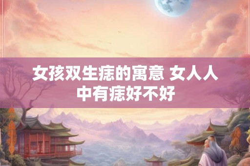 女孩双生痣的寓意 女人人中有痣好不好