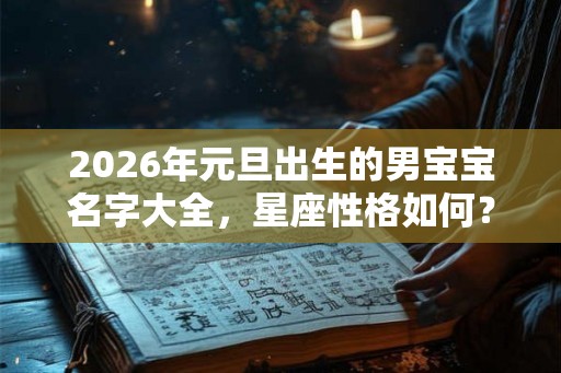 2026年元旦出生的男宝宝名字大全，星座性格如何？