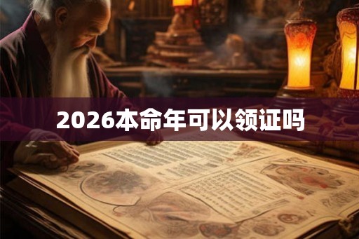 2026本命年可以领证吗