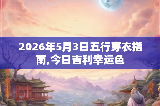 2026年5月3日五行穿衣指南,今日吉利幸运色