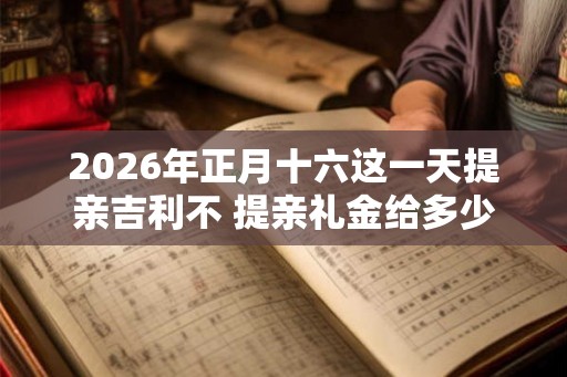 2026年正月十六这一天提亲吉利不 提亲礼金给多少