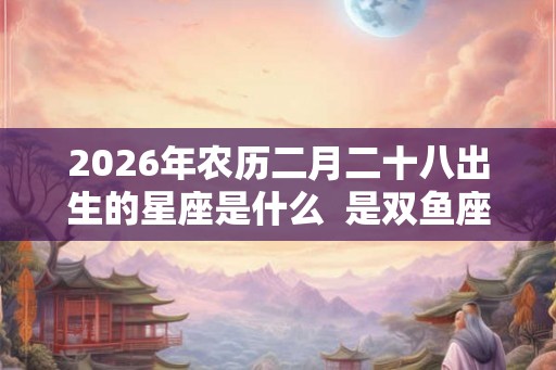 2026年农历二月二十八出生的星座是什么  是双鱼座吗