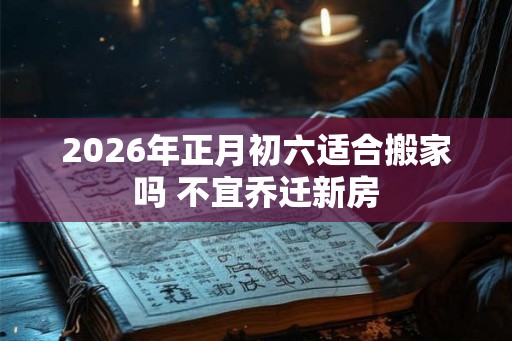 2026年正月初六适合搬家吗 不宜乔迁新房